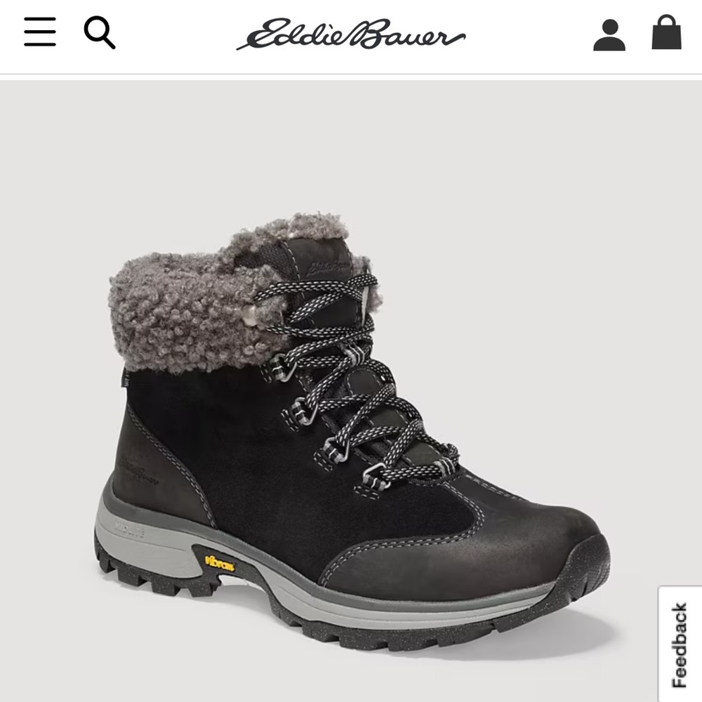 Eddie Bauer Women's Black and Gray Winter Boots